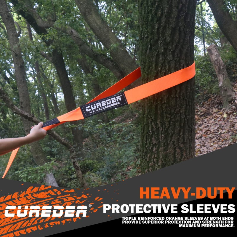 Cureder Tow Strap - 3'' x 30ft Recovery Strap Lab Tested 35 121 lb Break Strength Snatch Strap  Suitable for Emergency Off-Road Vehicles and Trucks  Get Your Vehicle Out of Any Situation - Image 5